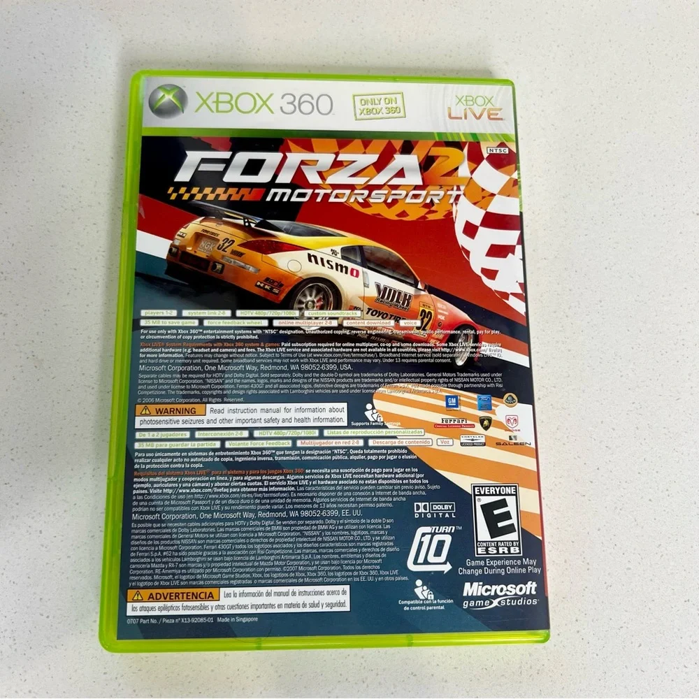 Xbox 360 video game combo - Marvel Ultimate Alliance and Forza Motorsport
